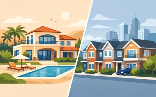 Difference Between Villas and Townhouses